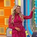 Rachel’s pink floral dress on The Price is Right
