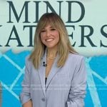 Rachel Platten’s grey pinstripe blazer and pants on Today