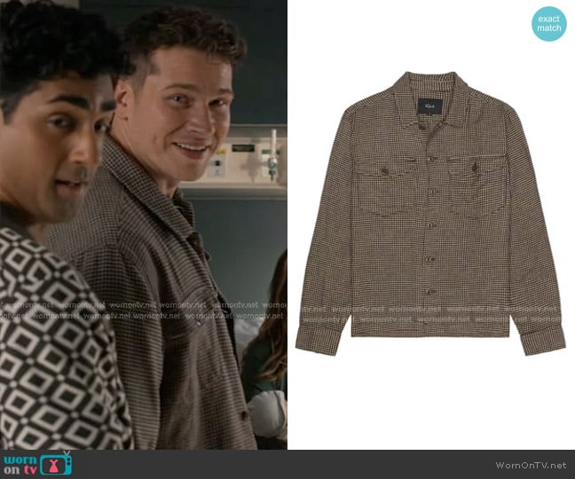 Buck’s brown houndstooth shirt on 9-1-1