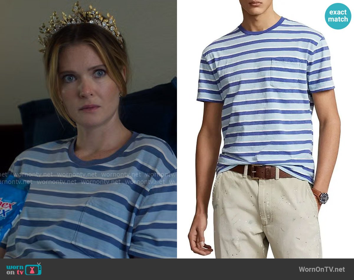 Polo Ralph Lauren Cotton Classic Fit Pocket Tee worn by Devon DeWitt (Meghann Fahy) on Sirens