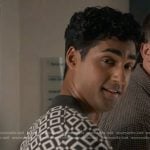 Ravi Panikkar’s geometrick print knit shirt on 9-1-1