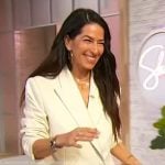 Rebecca Minkoff’s ivory blazer dress on Sherri