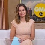 Rebecca’s orange tweed dress on Good Morning America