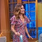 Rebecca’s red floral ruffle dress on Good Morning America