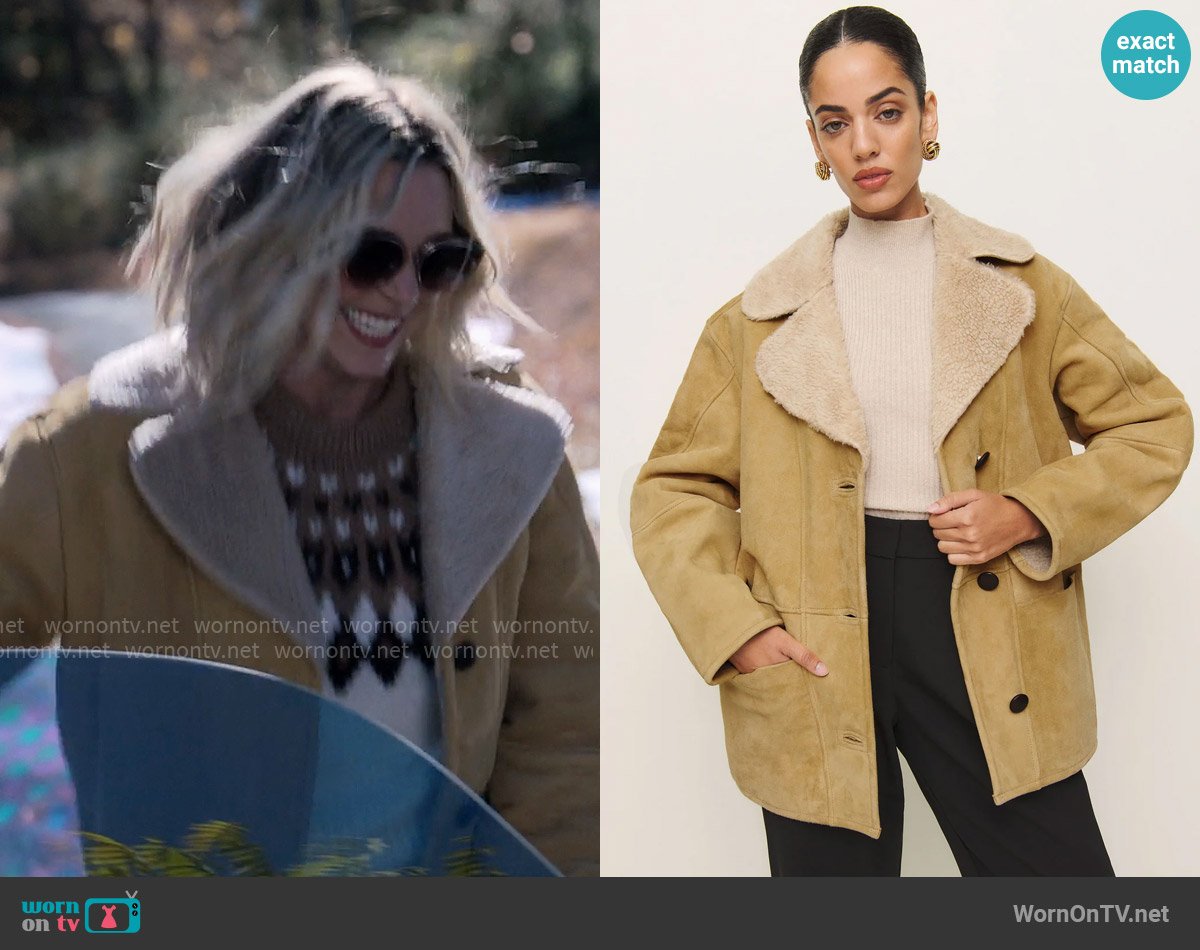 Reformation Veda Luca Jacket worn by Ginny (Erika Henningsen) on The Four Seasons