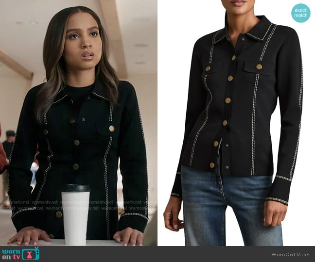 Reiss Eden Top worn by May Grant (Corinne Massiah) on 9-1-1