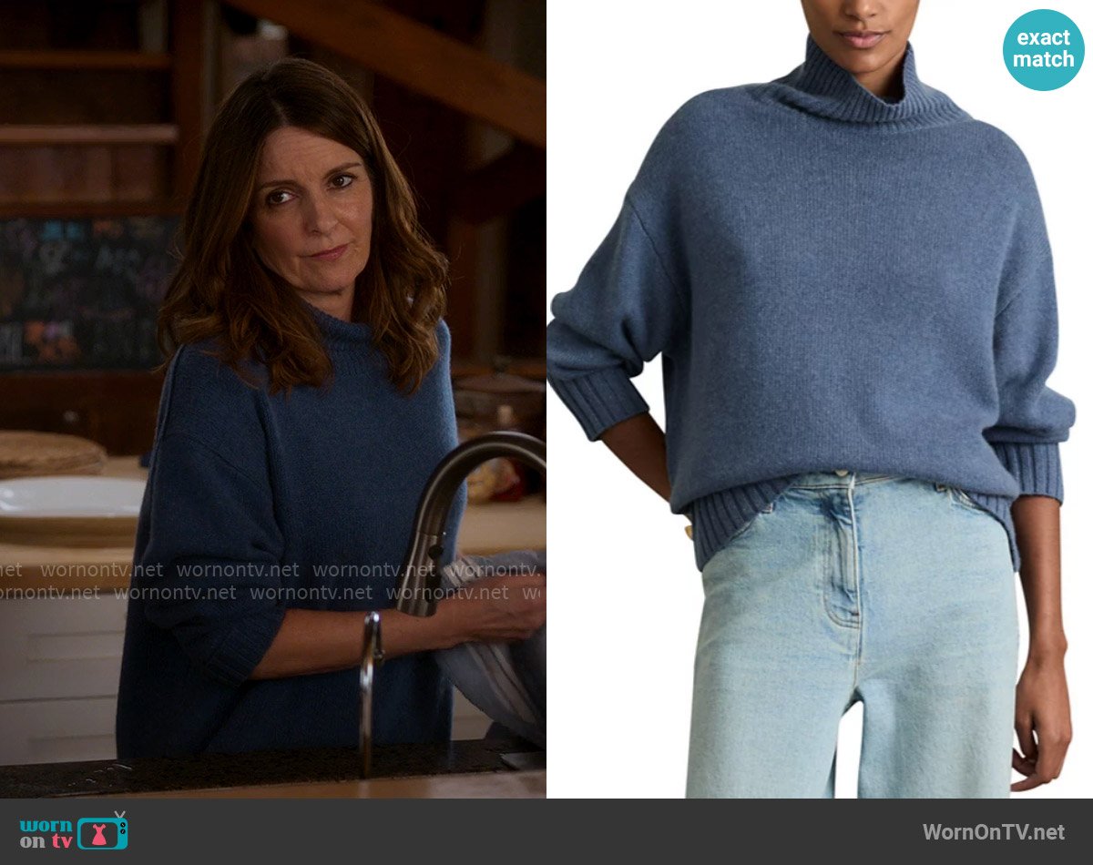 Reiss Corrine Cashmere Blend Roll Neck Sweater worn by Kate (Tina Fey) on The Four Seasons