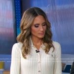 Rhiannon’s ivory ribbed knit shirtdress on Good Morning America