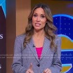 Rhiannon’s blue plaid blazer on Good Morning America