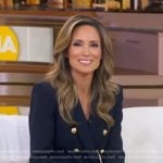 Rhiannon’s navy blazer with gold buttons on Good Morning America