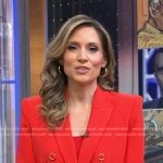 Rhiannon’s red double breasted blazer on Good Morning America