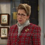Rita’s red plaid tweed jacket on Days of our Lives