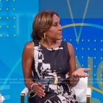 Robin’s black abstract print dress on Good Morning America
