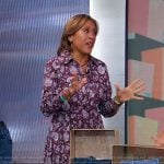 Robin’s floral print shirtdress on Good Morning America