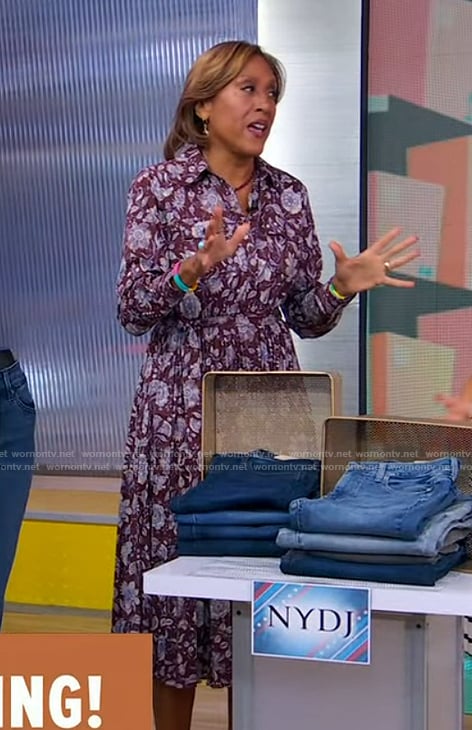 Robin's floral print shirtdress on Good Morning America