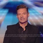 Ryan Seacrest’s black double breasted blazer on American Idol