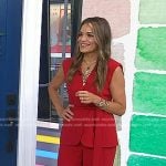 Sabrina Soto’s red belted vest and pants on Today