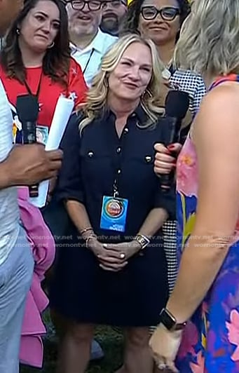 Casandra Matej’s navy utility dress on Today