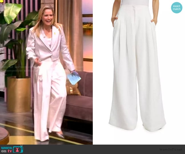TWP Drew Wide-Leg Pants worn by Sara Haines on The View