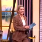 Sara’s brown double breasted blazer and shorts on The View
