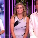 Sara’s brushstroke print sleeveless dress on The View