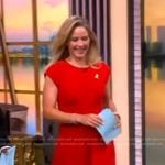 Sara’s red cap sleeve dress on The View