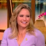 Sara’s lavender short sleeve cardigan on The View