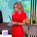Sara’s red asymmetric dress on The View