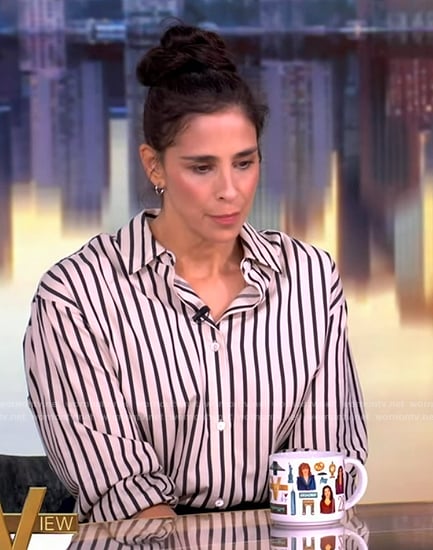 Sara Silverman’s striped blouse on The View