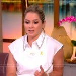 Sara’s white embellished collar top on The View