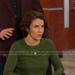 Sarah’s green ribbed long sleeve top on Days of our Lives