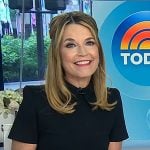 Savannah’s black collared dress on Today