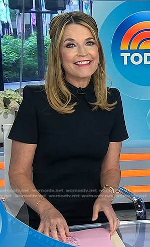 Savannah’s black collared dress on Today