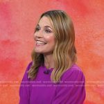 SAvannah’s purple puff sleeve sweater on Today