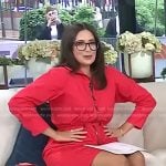 Savannah’s red zip front romper on Today