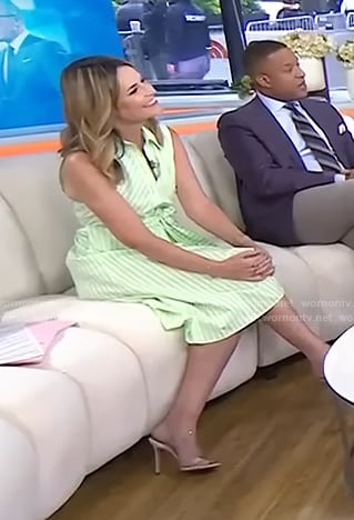 Savannah's beige clear vinyl strap sandals on Today