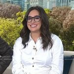 Savannah’s white tie waist shirt and red gingham check pants on Today