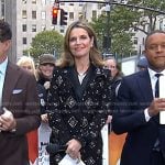 Savannah’s black embellished coat on Today