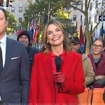 Savannah’s red coat on Today