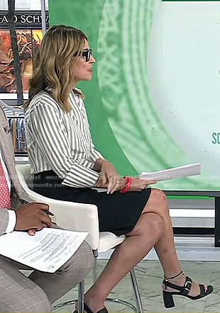 Savannah's black slingback heel sandals on Today