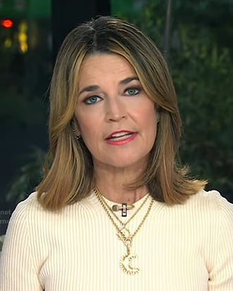 Savannah's gold moon pendant necklace on Today