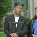 Scott’s black buckle detail blazer on Access Hollywood
