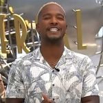 Scott’s floral print shirt on Access Hollywood