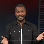 Scott’s black jacket on Access Hollywood