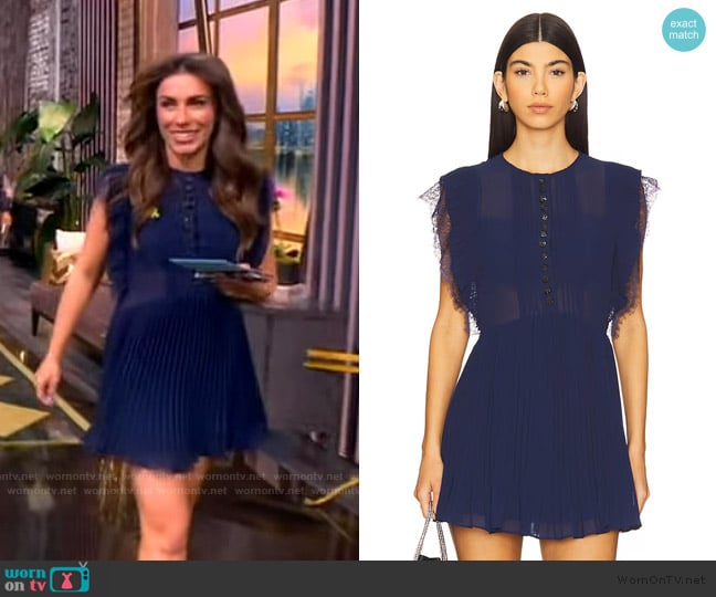 Self Portrait Chiffon Ruffle A-Line Minidress worn by Alyssa Farah Griffin on The View