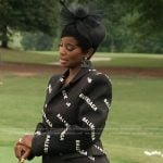 Shamea’s black Balenciaga logo blazer on The Real Housewives of Atlanta