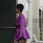 Shamea’s lilac floral heels on The Real Housewives of Atlanta
