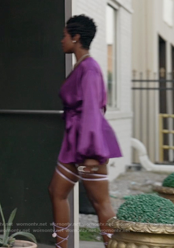 Shamea's lilac floral heels on The Real Housewives of Atlanta