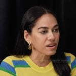 Sharon Carpenter’s striped dress on E! News