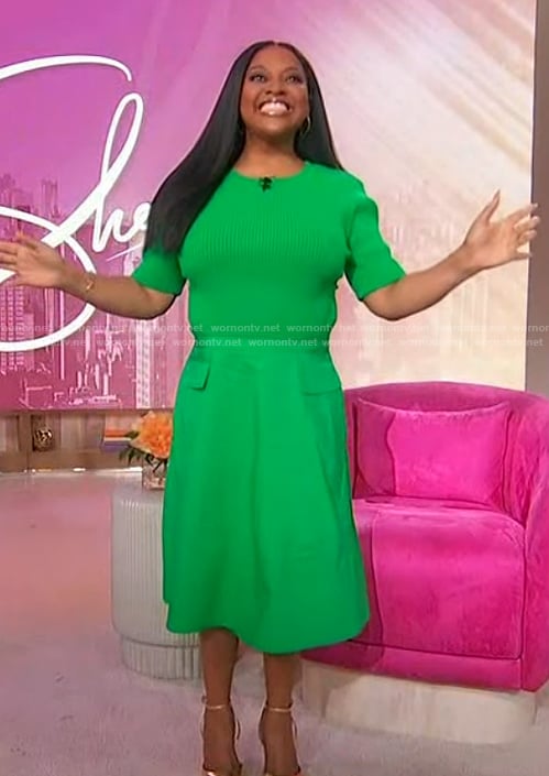 Sherri’s green knit dress on Sherri
